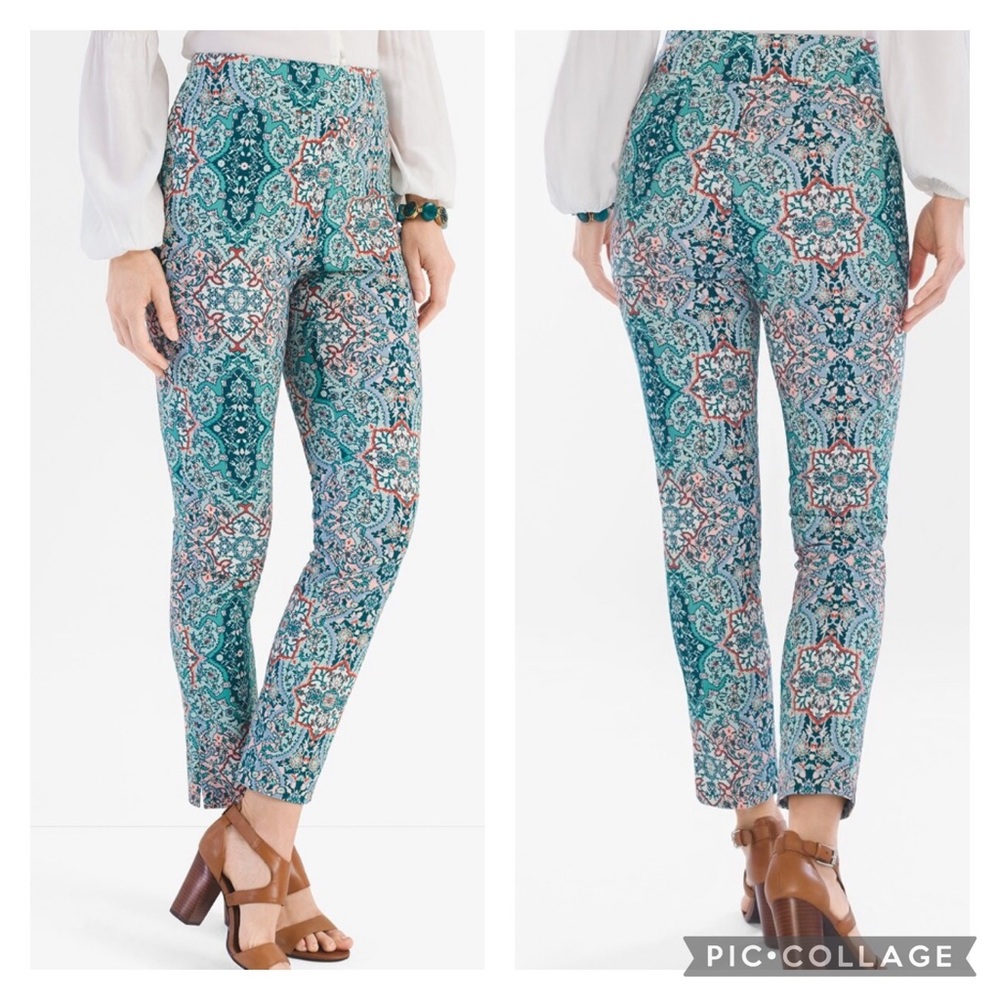 NWT Chico’s So Slimming ‘Brigitte’ Medallion Ankle Pants sz 12